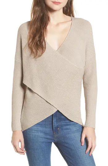 Women's Astr The Label Wrap Front Sweater | Nordstrom