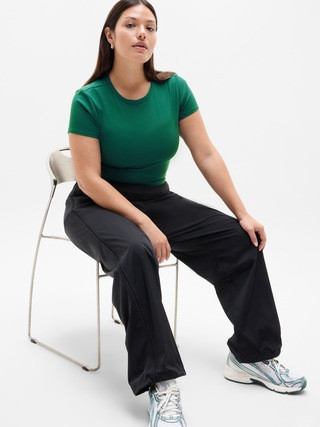 Signature Rib Crop Tee | Athleta