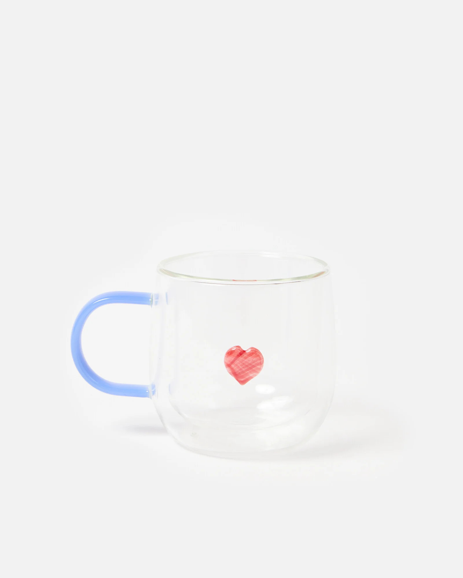 Clear Glass Heart Mug | Oliver Bonas | Oliver Bonas (Global)