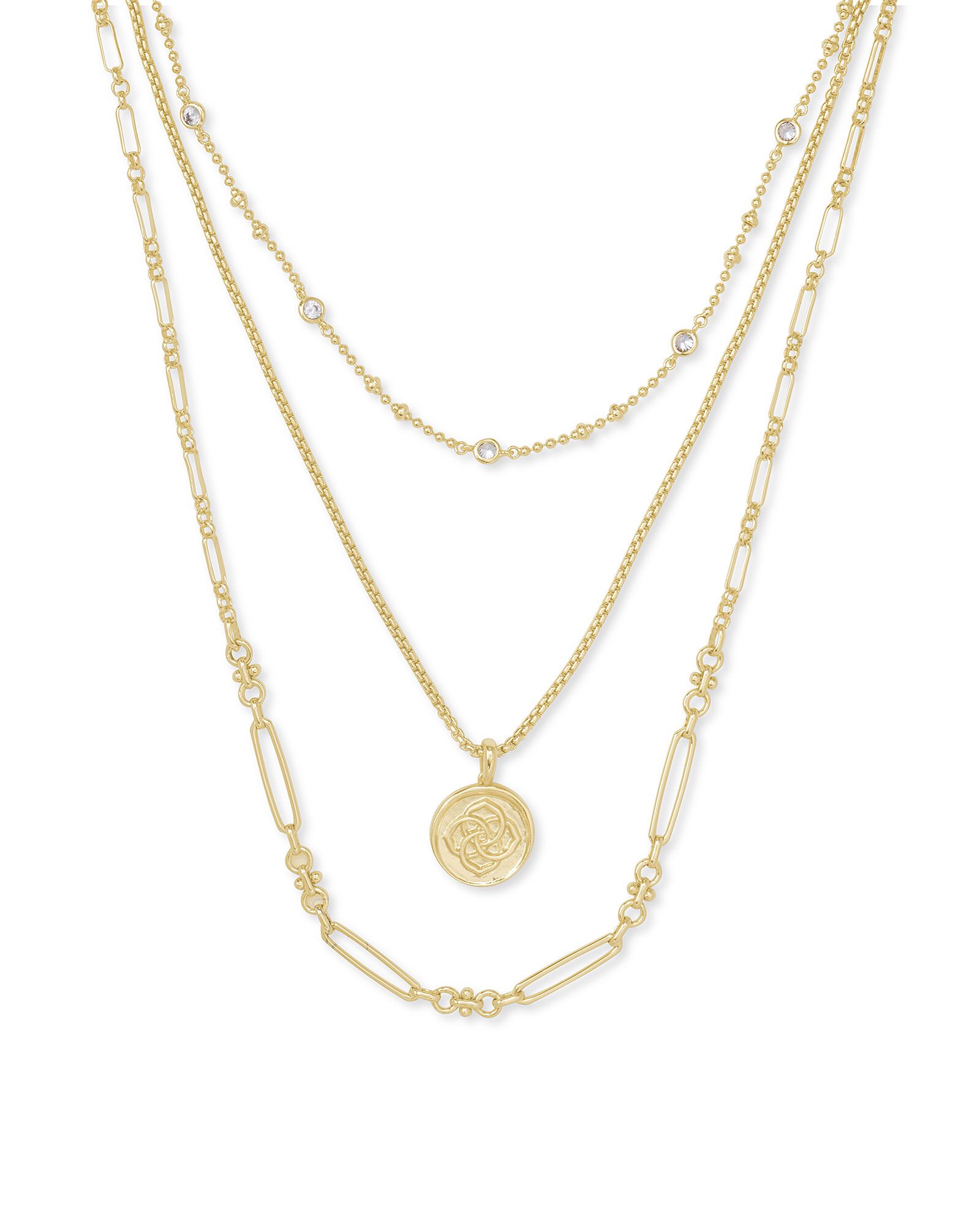 Medallion Coin Multi Strand Necklace in Gold | Kendra Scott | Kendra Scott