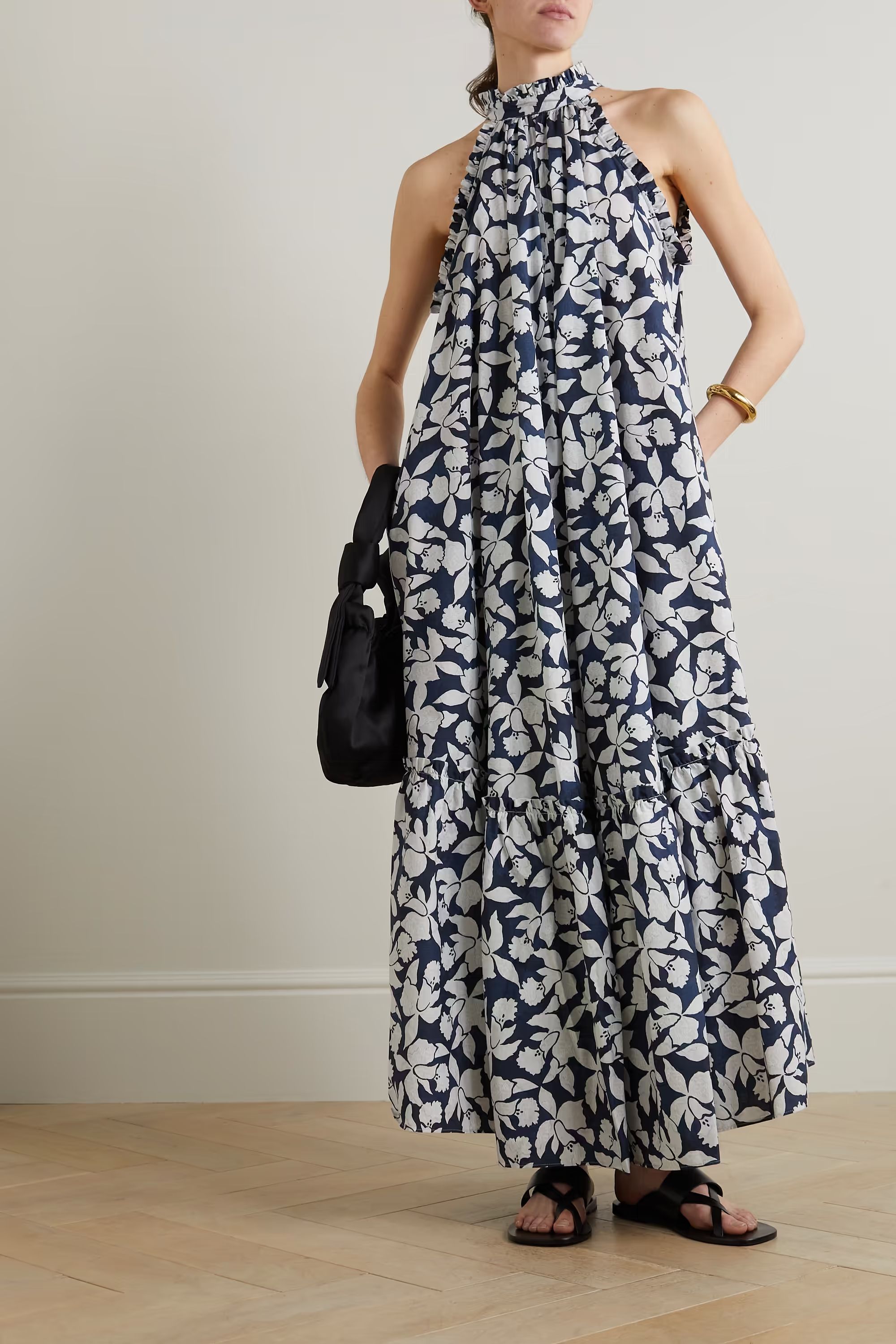 + NET SUSTAIN Melinda floral-print cotton maxi dress | NET-A-PORTER (US)