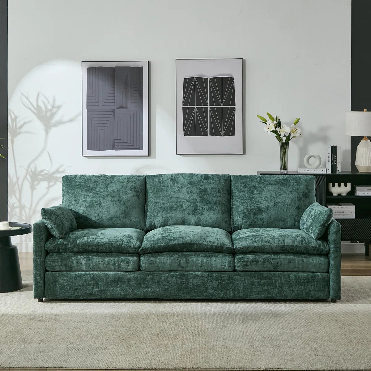 89'' W Luxury Chenille Upholstered Deep Seat Sofa | Wayfair North America