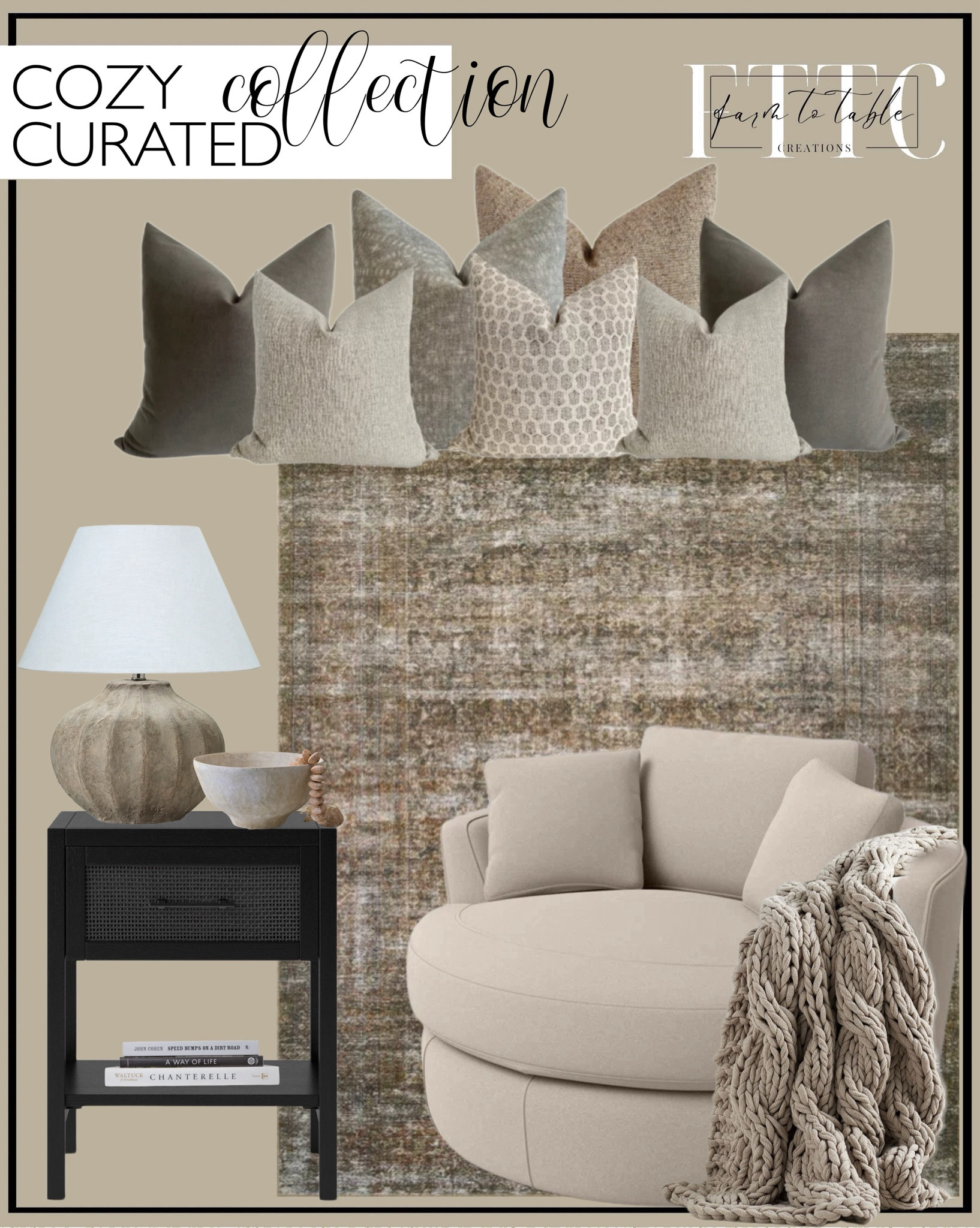 Cozy Curated Collection. Follow @farmtotablecreations on Instagram for more inspiration.

Wayfair Big Holiday Sale. Billie Performance Tobacco/Rust Rug. Loloi Rug. Hackner Home Sectional Pillow Combo. Just for You. Ardian 54" Wide Swivel Barrel Chair and a Half. Warwick End Table with Drawer - Threshold. Farlow Ceramic Table Lamp. Colossal Handknit Throw. Pottery Barn Throw. Artisan Studio Handcrafted Ceramic Bowl. Modern Dust Jacket ColorStak Books - Set Of 3. Cozy Living Room Space.

Wayfair Deals. Wayfair Finds. Cozy Corner. Cozy Living Room. 



#LTKFindsUnder50 #LTKHome #LTKSaleAlert