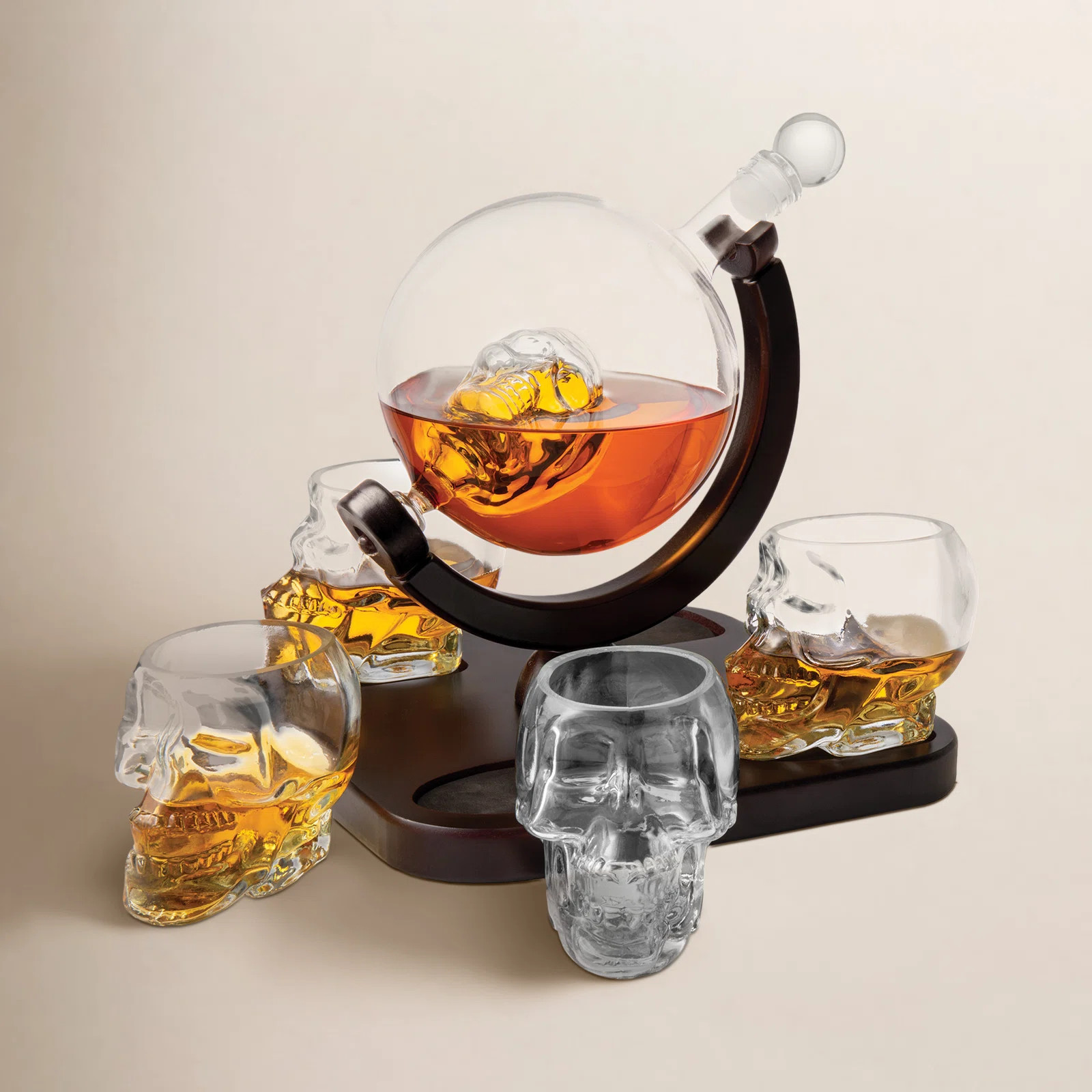 Skull 5 Piece Whiskey Decanter Set | Birch Lane