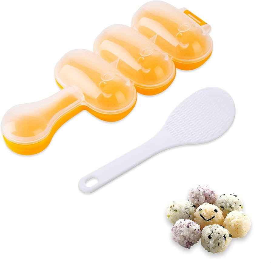 Rice Ball Mold with Spatula - DIY Sticky Rice Molds Large Ball Mold Kitchen Tool Rice Ball Maker ... | Amazon (US)