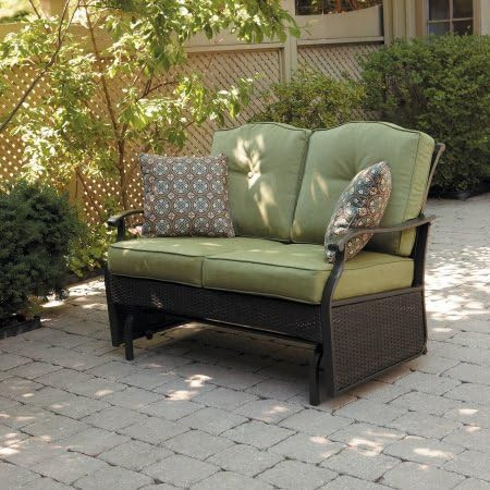 Better Homes and Gardens Providence Outdoor Glider Bench, Powder Coated Steel Frame, Includes Two... | Amazon (US)