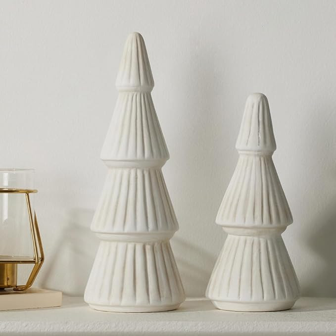 Christmas Decorations, Ceramic Christmas Tree, Small Farmhouse Christmas Decor Trees for Table To... | Amazon (US)