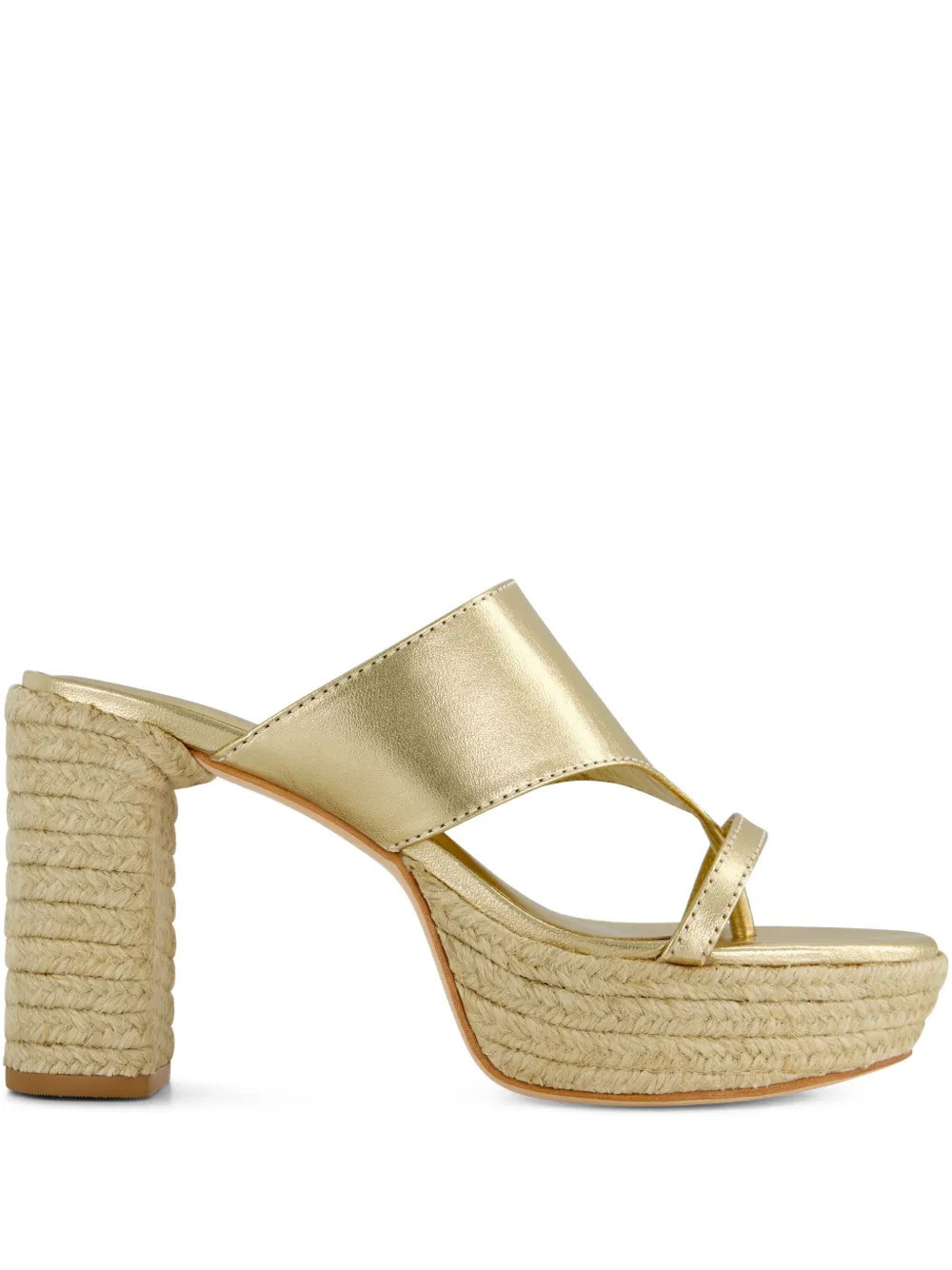 Bernardo Bernardo 1946 95mm Tera espadrille platform sandals - Gold | Farfetch Global