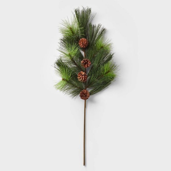 36in Long Needle and Pinecone Front Porch Holiday Arrangement Stem Pick - Wondershop™ | Target
