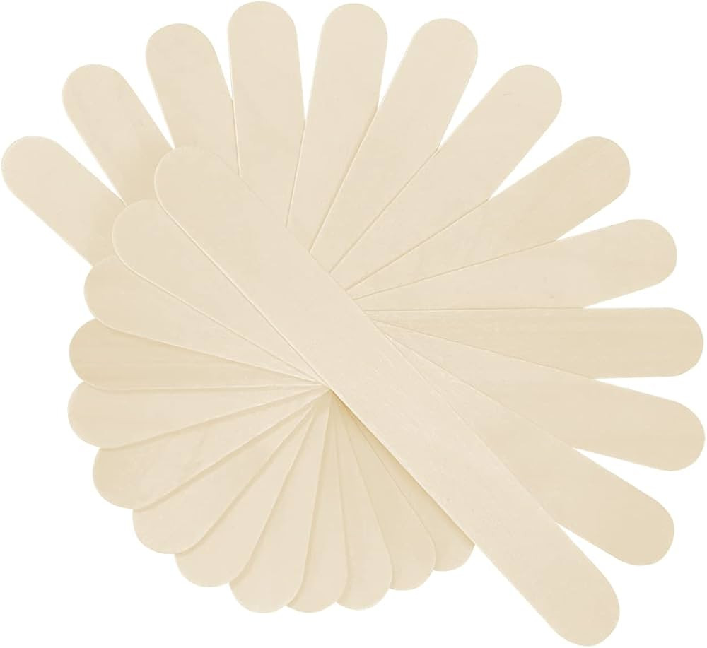 50 Pcs Jumbo Wooden Craft Sticks Wooden Popsicle Craft Sticks Stick 6” Long x 3/4”Wide Treat ... | Amazon (US)