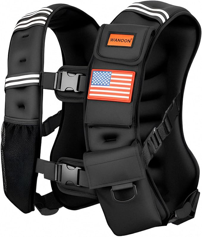 Weighted Vest Woman & Men,8lb/12lb/16lb/20lb/30lb/40lb Plus Size Weighted Vest With Pockets & Ref... | Amazon (US)