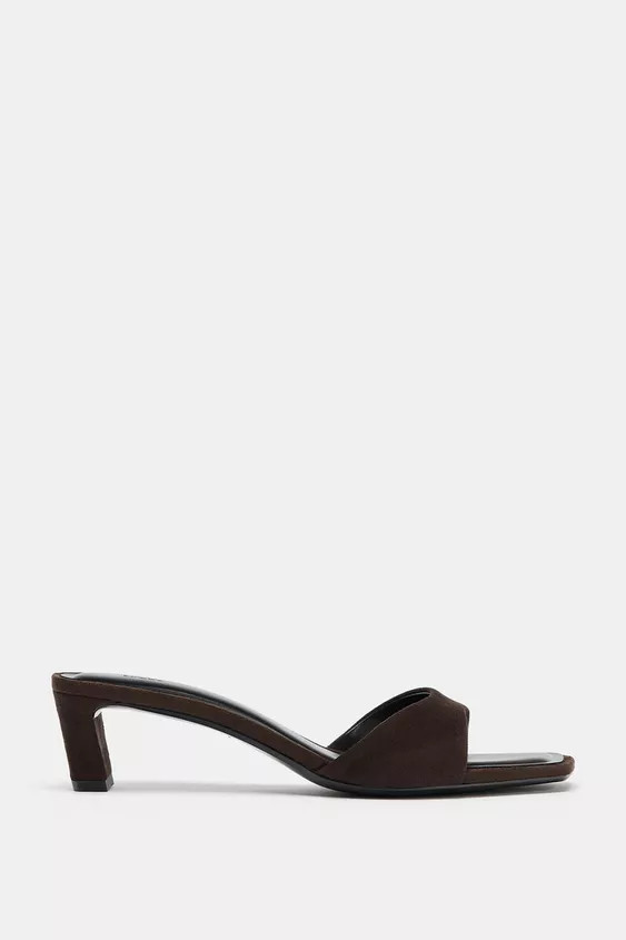 SUEDE HEEL SANDALS | Zara US