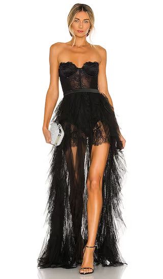 X REVOLVE Bustier Gown in Black Dress Halloween Gala New Years  2024 Homecoming  | Revolve Clothing (Global)