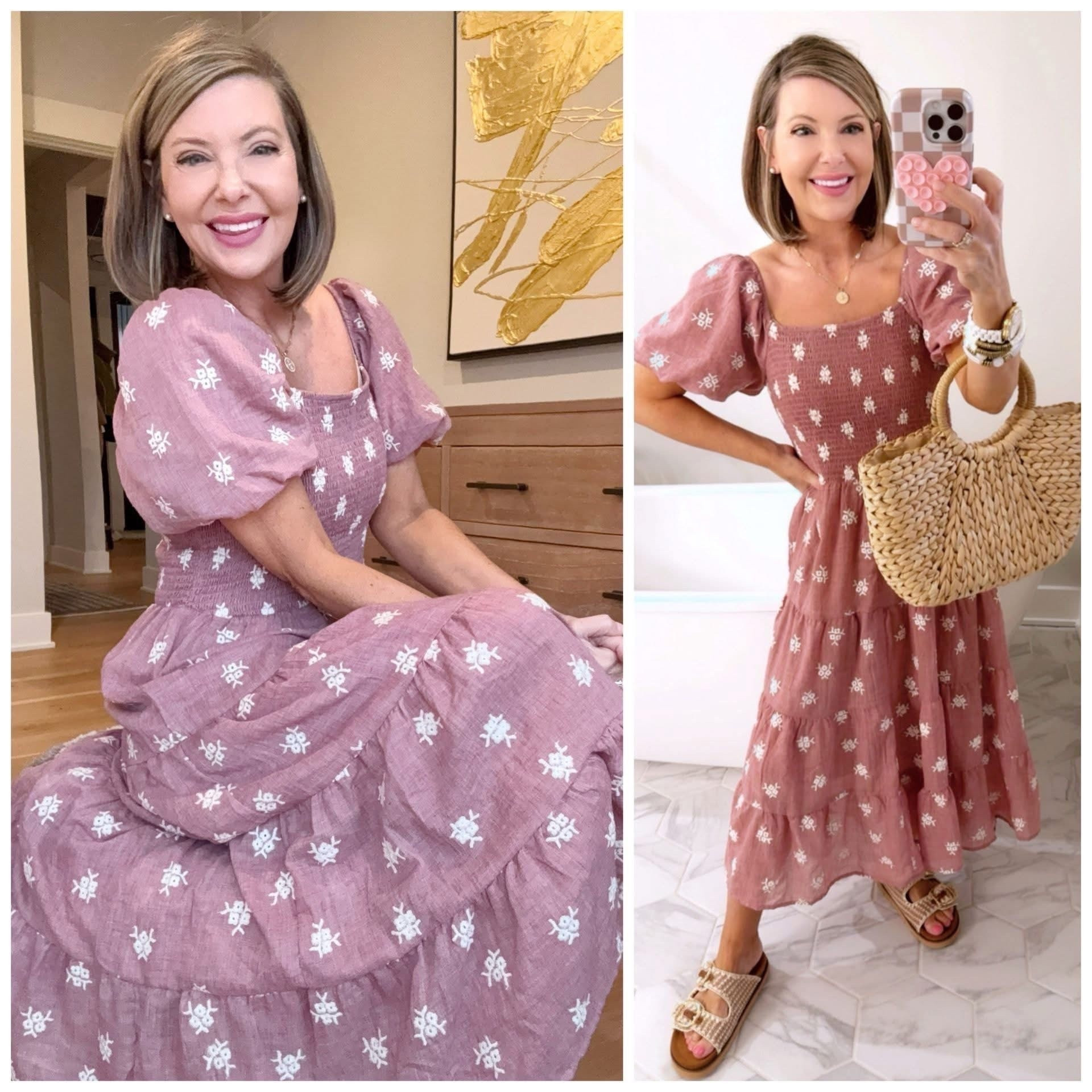 My cute smocked dress is down to $35 today regularly $55! ￼💗 I’m wearing a small for reference! I love it! Size up if on the fence! 

Many other dresses are down to as low as $15 today! Use C0de: Ltk10 at checkout for additional savings too! 


#LTKdayinmylife #LTKSaleAlert #LTKSeasonal