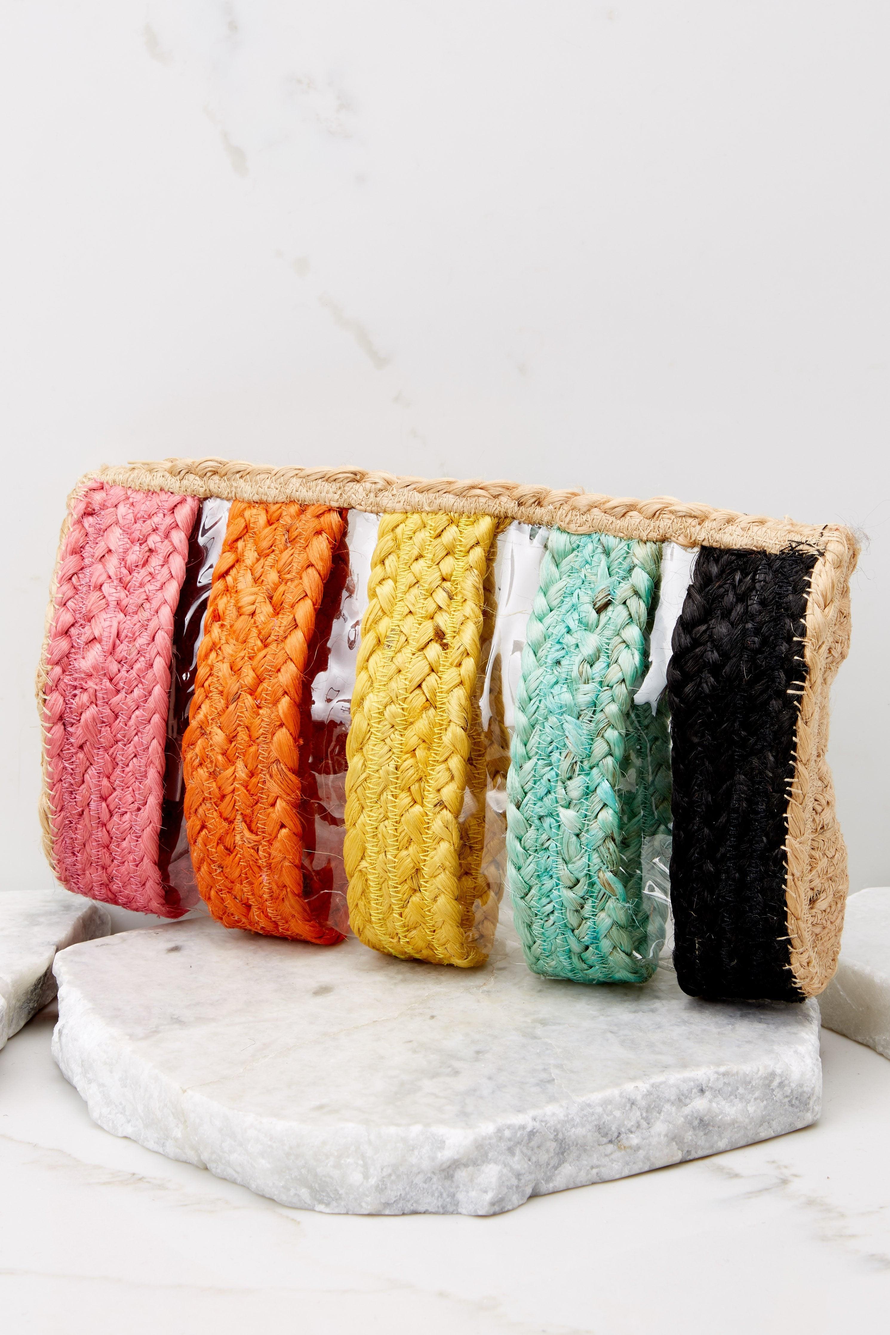 Splash Of Color Natural Multi Clutch | Red Dress 