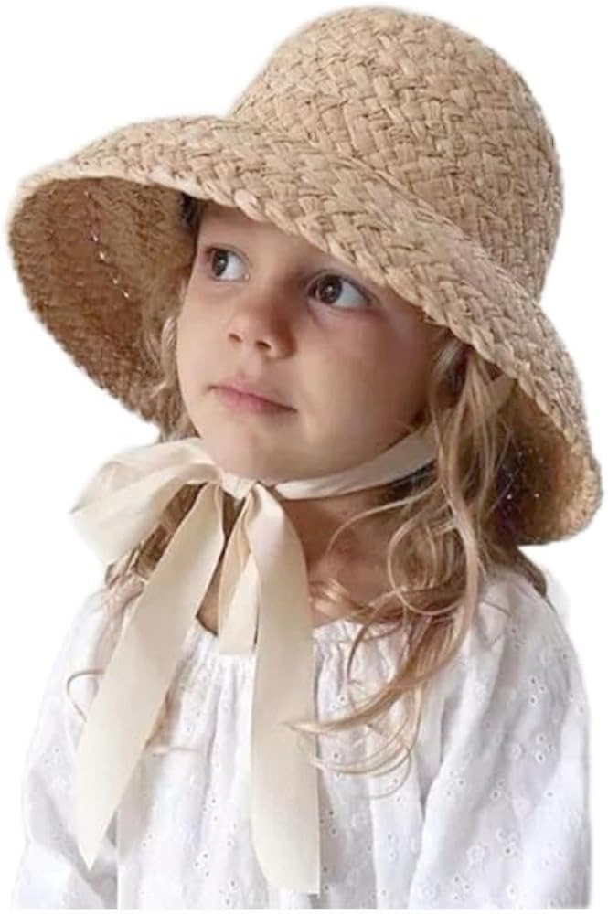 Baby 𝐒traw Hat Spring/Summer Solid Color Lafite Woven Lace Holiday Breathable Sun Hat for Outd... | Amazon (US)