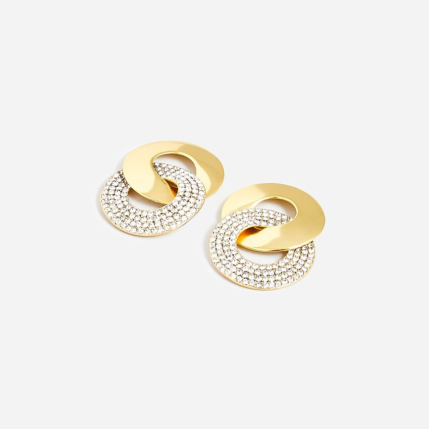Crystal disc earrings | J. Crew US
