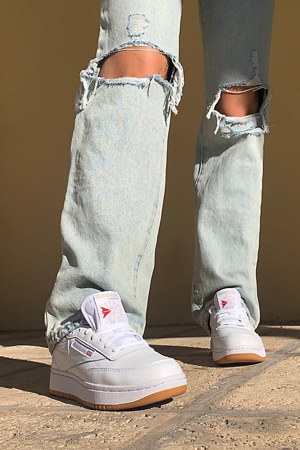 Reebok UO Exclusive Club C Double Women's Sneaker - White 6.5 at Urban Outfitters | Urban Outfitters (US and RoW)