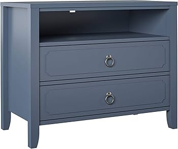 Novogratz Her Majesty 2 Drawer Nightstand, Blue | Amazon (US)