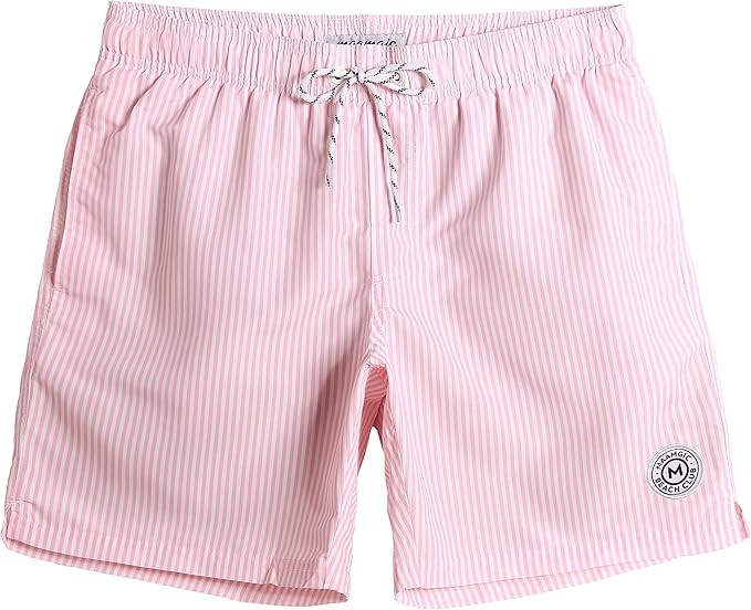 MaaMgic Mens Quick Dry Printed Short Swim Trunks with Mesh Lining Swimwear Bathing Suits | Amazon (US)