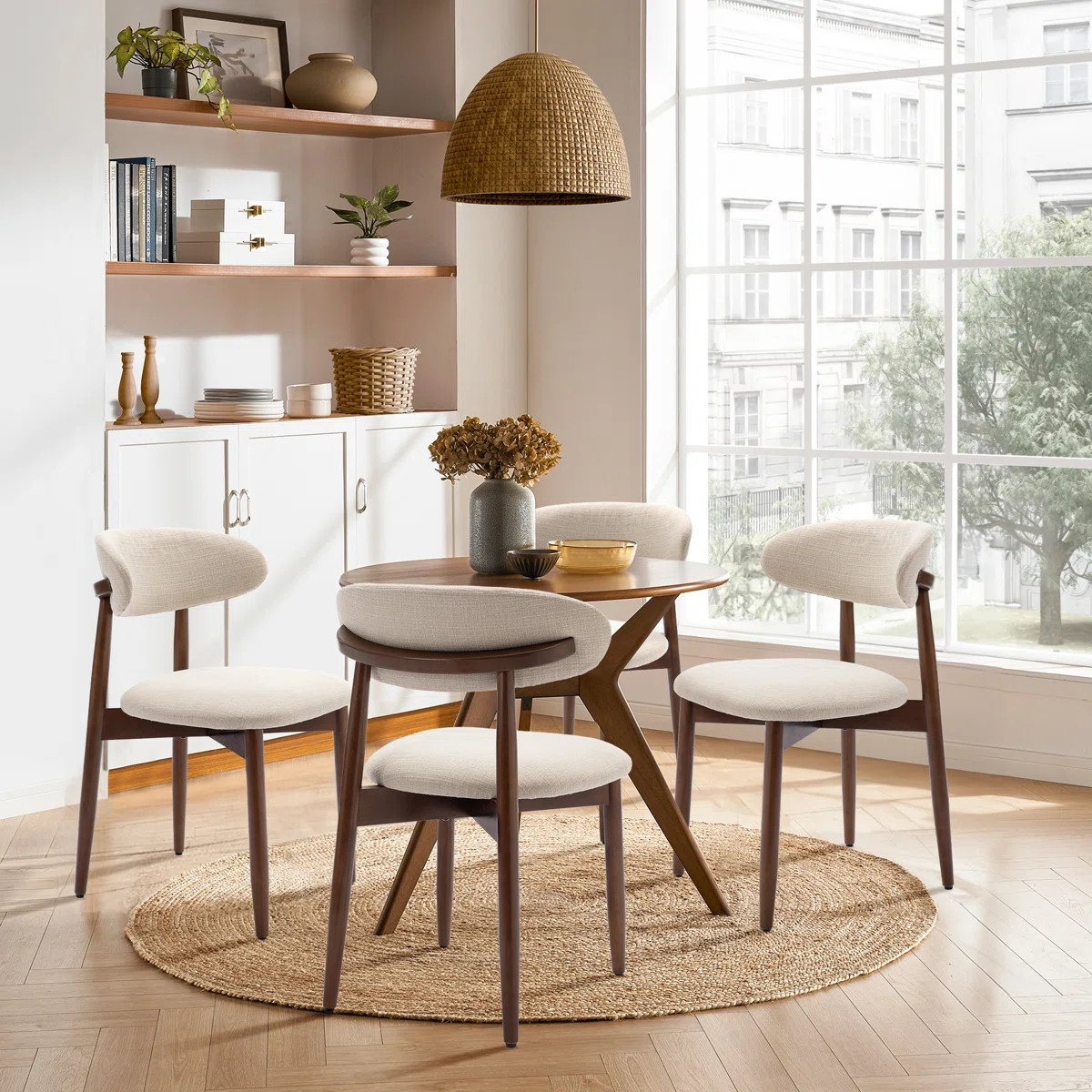 George Oliver Upholstered Solid Wood Dining Chair Side Chair & Reviews | Wayfair | Wayfair North America