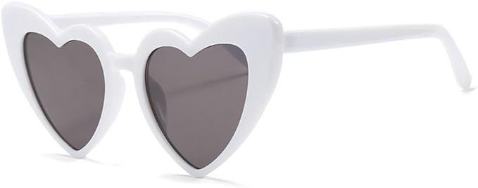 MINCL/ Love Heart Shaped For Women Girls Sunglasses UV400 | Amazon (US)
