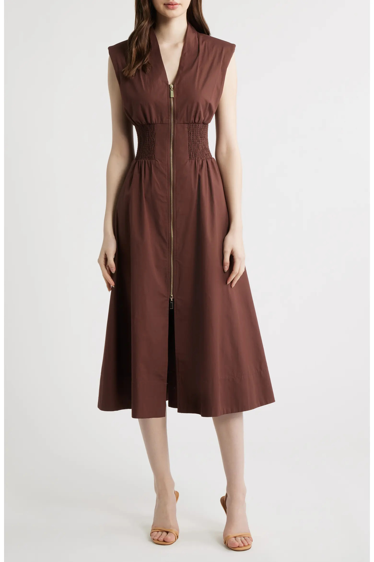 Sleeveless Cotton Midi Dress (Women) | Nordstrom | Nordstrom