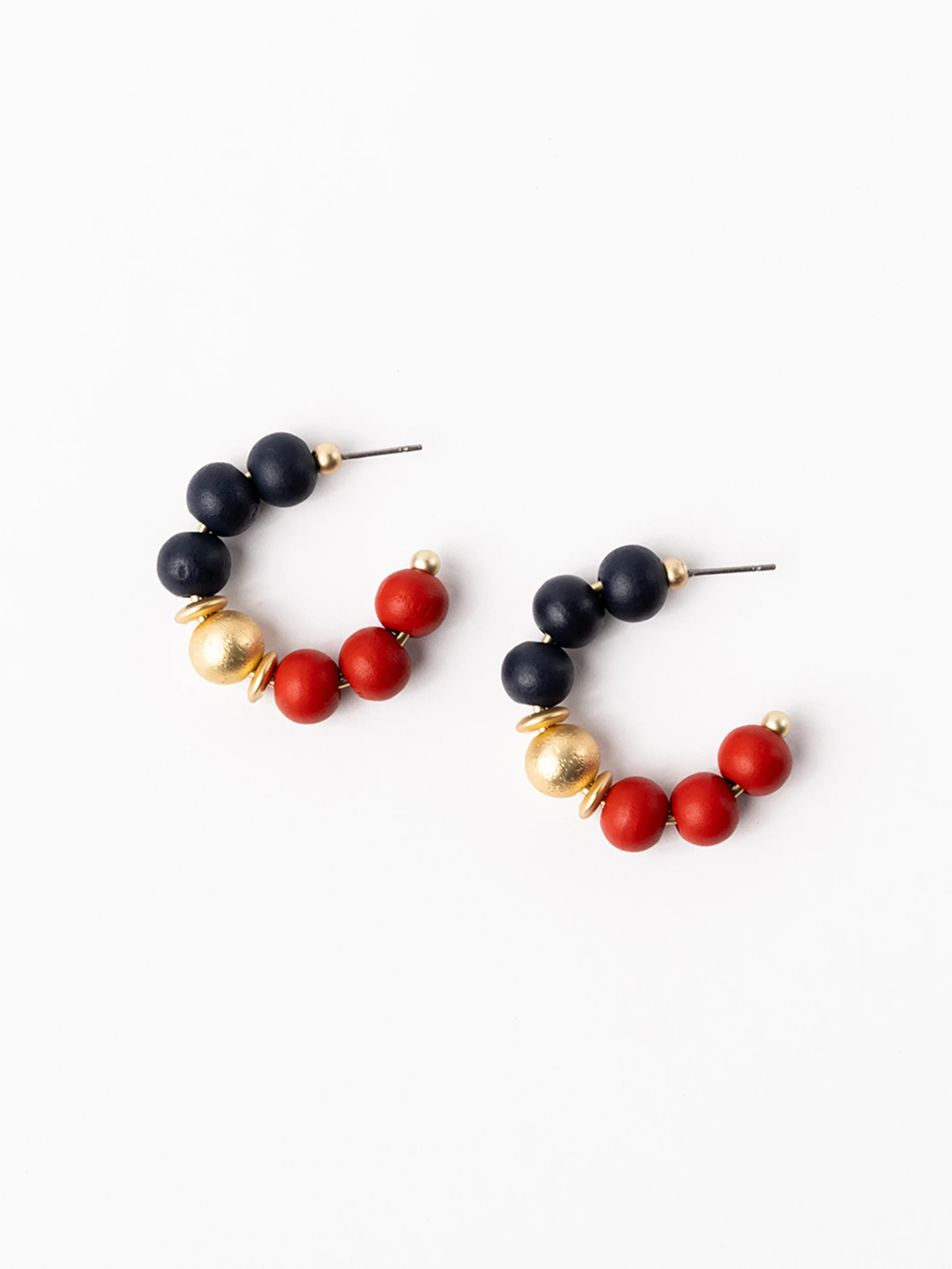 Janette Earrings | Red + Blue | Michelle McDowell
