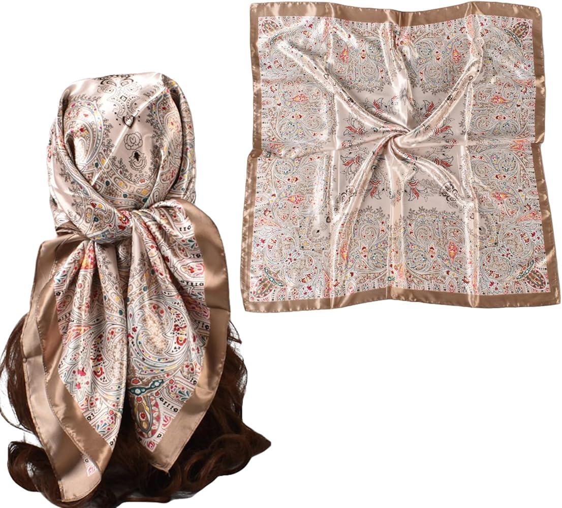 35 Inches Silk Head Scarf-Satin Hair Scarves Silk Bandana Scarf Headscarf for Women's Fashion Sca... | Amazon (US)