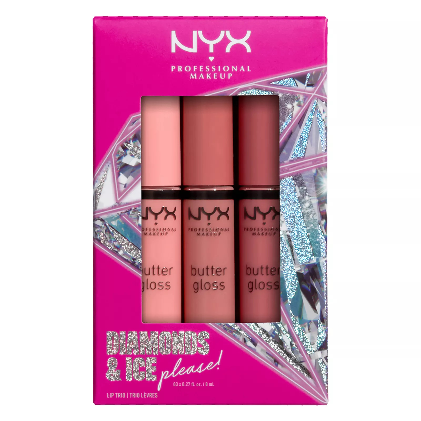 NYX Professional Makeup Diamonds & Ice Please! Butter Gloss Trio | Kohl's