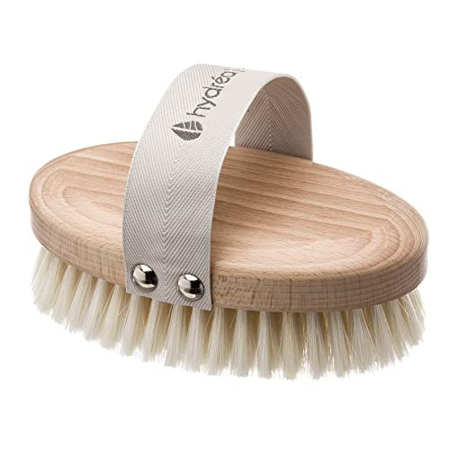 Hydrea London Natural Body Brush – Exfoliating Wet + Dry Skin Brush with Natural Bristle, Dry Brush Cellulite Remover, Helps Improve Lymphatic Drainage - FSC® Certified Beechwood. | Amazon (UK)