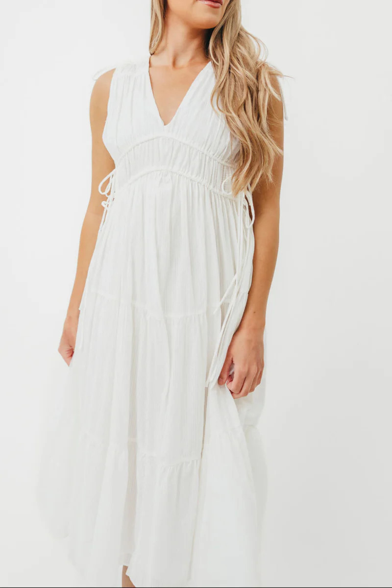 The Ellice Dress in White - 100% Cotton | Worth Collective
