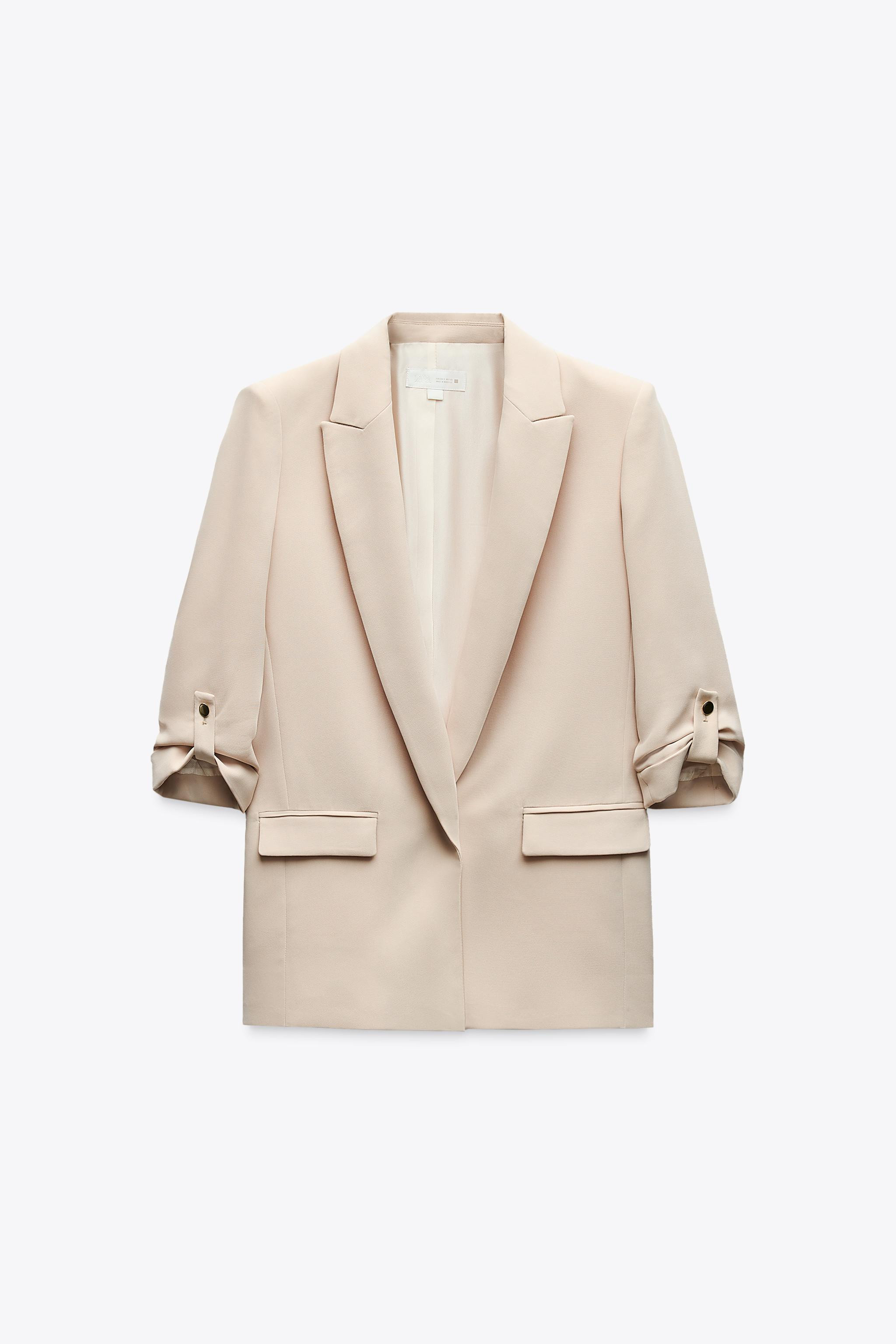 BLAZER WITH ROLLED-UP SLEEVES | Zara US