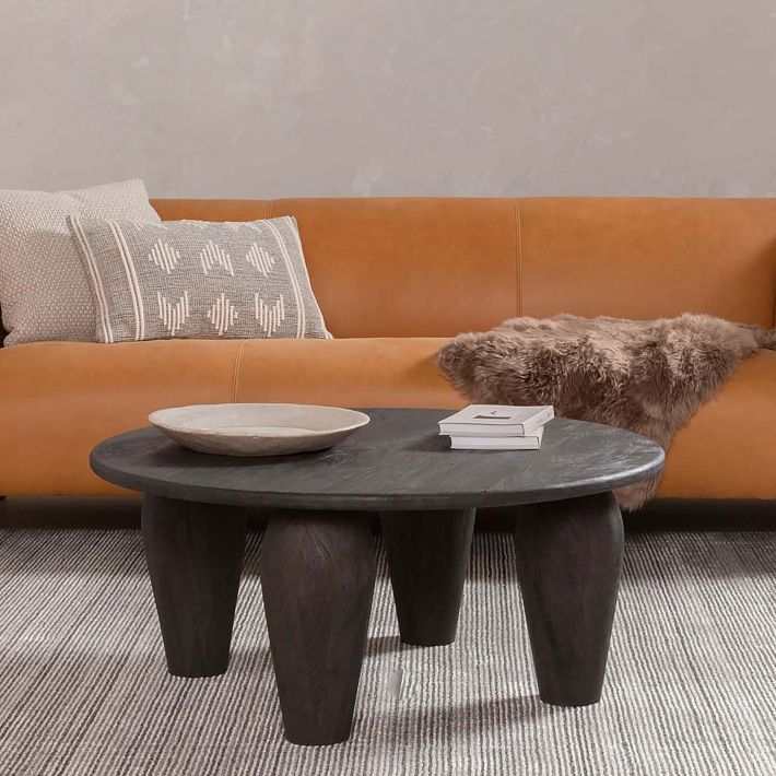 Mixed Reclaimed Wood Round Coffee Table (38") | West Elm (US)