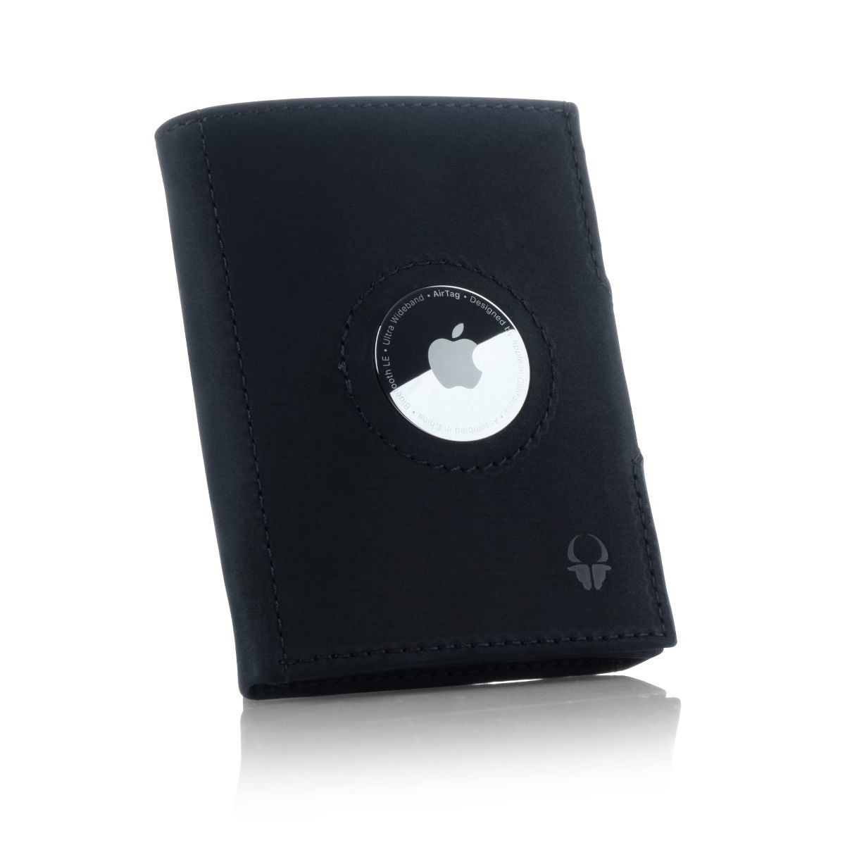 Donbolso Leather Slim AirTag Wallet with Apple AirTag Holder - Black | Target