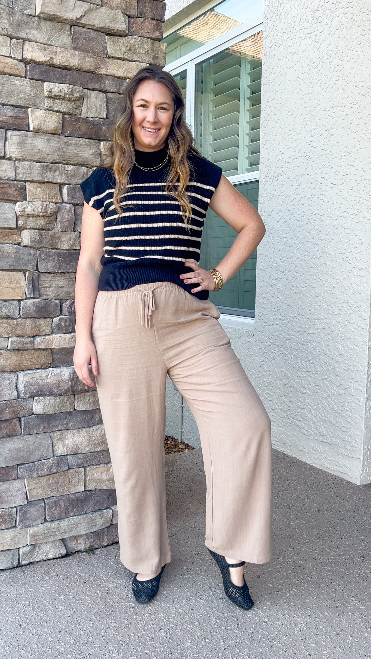 This is the perfect outfit whether you’re working from home like me or headed to the office. It’s sooo comfy and still business casual! 

Wearing a large in the bottoms & medium in top. 

#workoutfit #workfromhome #everdaywear #closetstaple #momstyle #workingmom #amazonstyle #amazon #linenpant #blacktop #maryjaneshoe

#LTKStyleTip #LTKMidsize #LTKWorkwear