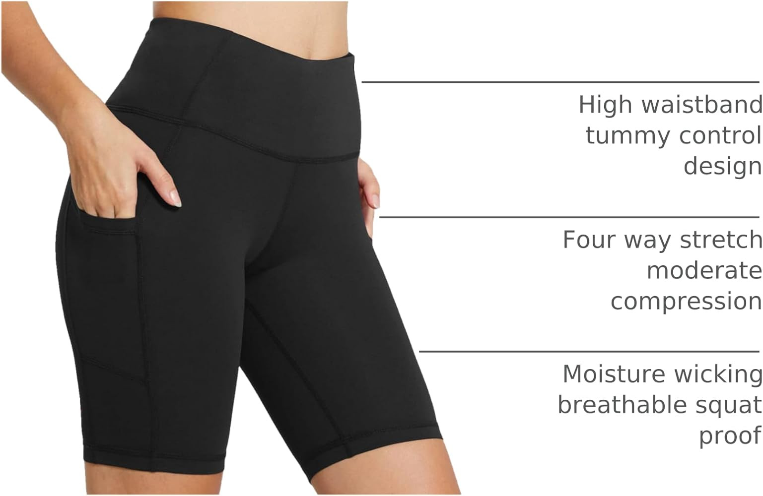 baleaf Women's 8"/ 5"/ 3" Biker Shorts High Waist Yoga Workout Gym Running Volleyball Spandex Sho... | Amazon (US)
