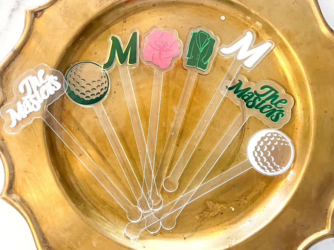 Masters Cocktail Stirrers| Masters Stirrers | Golf Stir Sticks | Acrylic Stirrers | Masters Golf ... | Etsy (US)