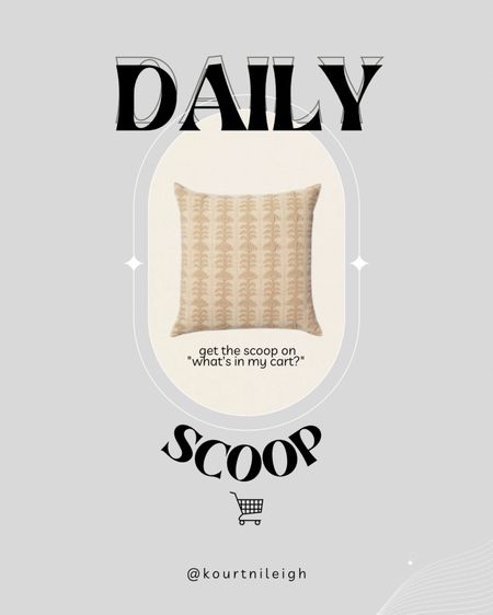 Get the daily scoop on what’s in my cart! We just bought this block print square throw pillow in camel from Target, for $22! Getting the house ready for Fall! Stayed tuned for more Fall decor.  

#LTKhome #LTKunder50 #LTKFind