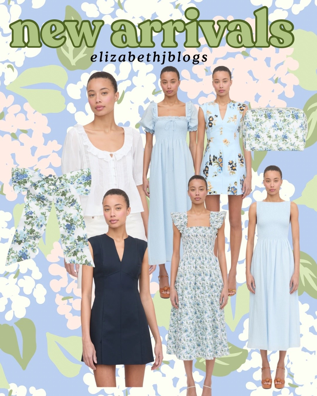 New arrivals from Hillhouse. Wedding no guest dress. Vacation outfit. Easter dress 