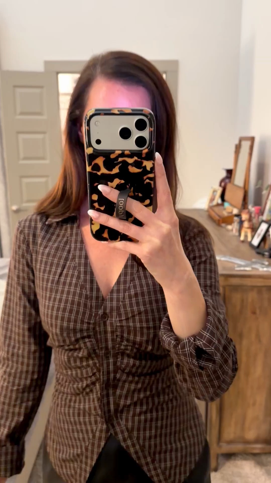 Revolve // button down top // faux leather skirt // brown top // fall ootd // under $100 // fall outfit

#LTKWorkwear #LTKSaleAlert #LTKootd