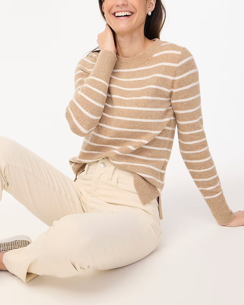 Striped crewneck sweater in extra-soft yarn | J.Crew Factory