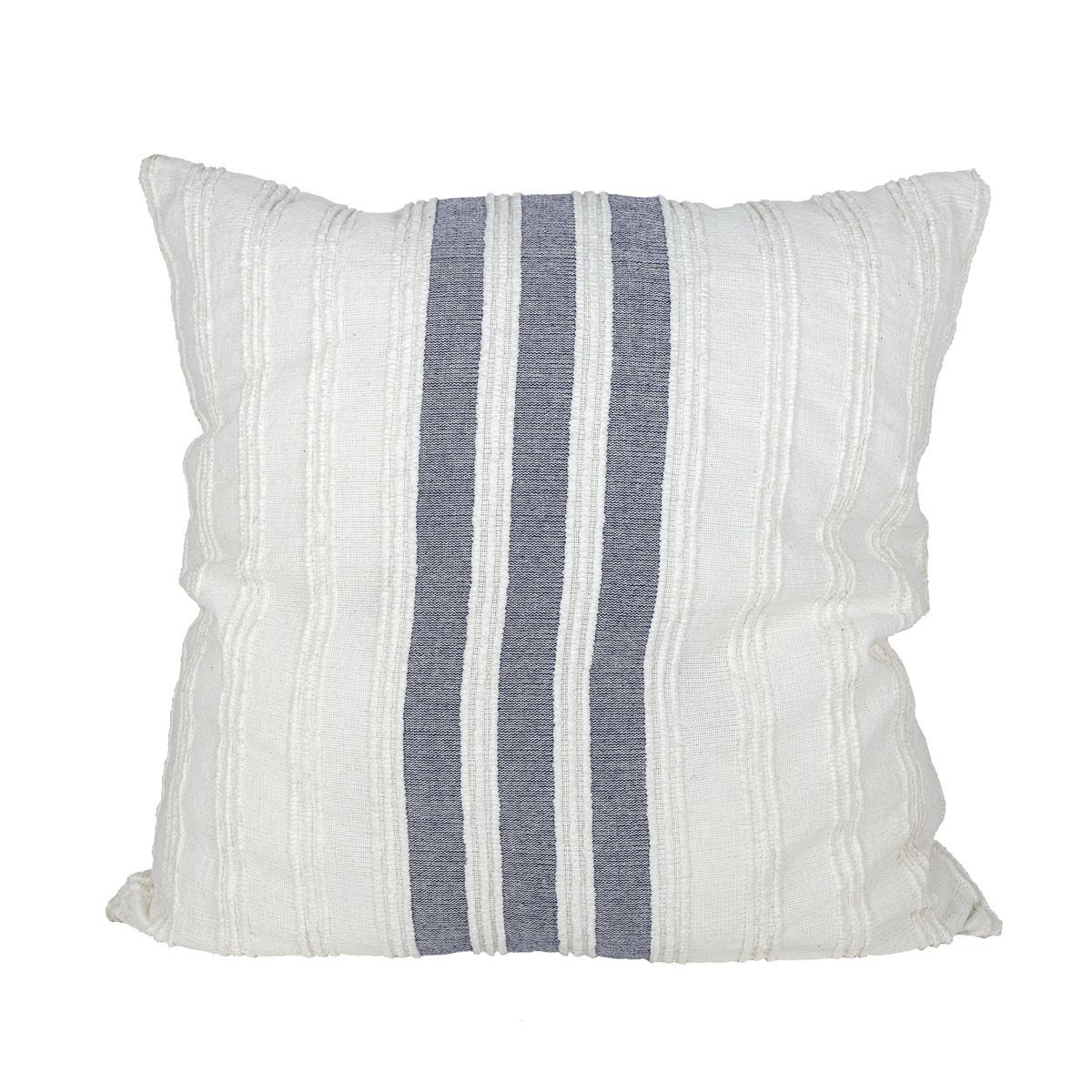 24X24 Inch Hand Woven Pillow Blue Cotton With Polyester Fill - Foreside Home & Garden | Target