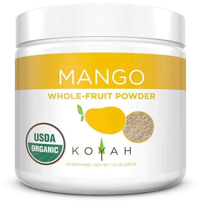 KOYAH - Organic Freeze-dried Mango Powder (1 Scoop = 1/4 Cup Fresh): 30 Servings, 216 g (7.6 oz) | Amazon (US)