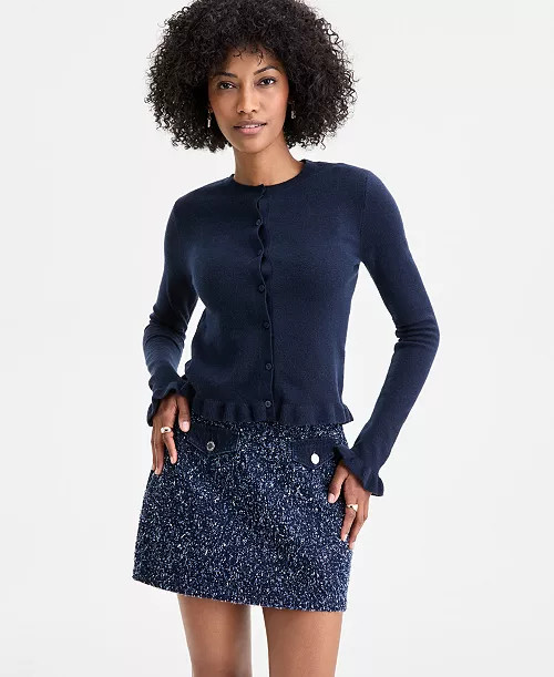On 34th Women's Ruffle-Hem Cardigan, Macy's Exclusive - Macy's | Macy's
