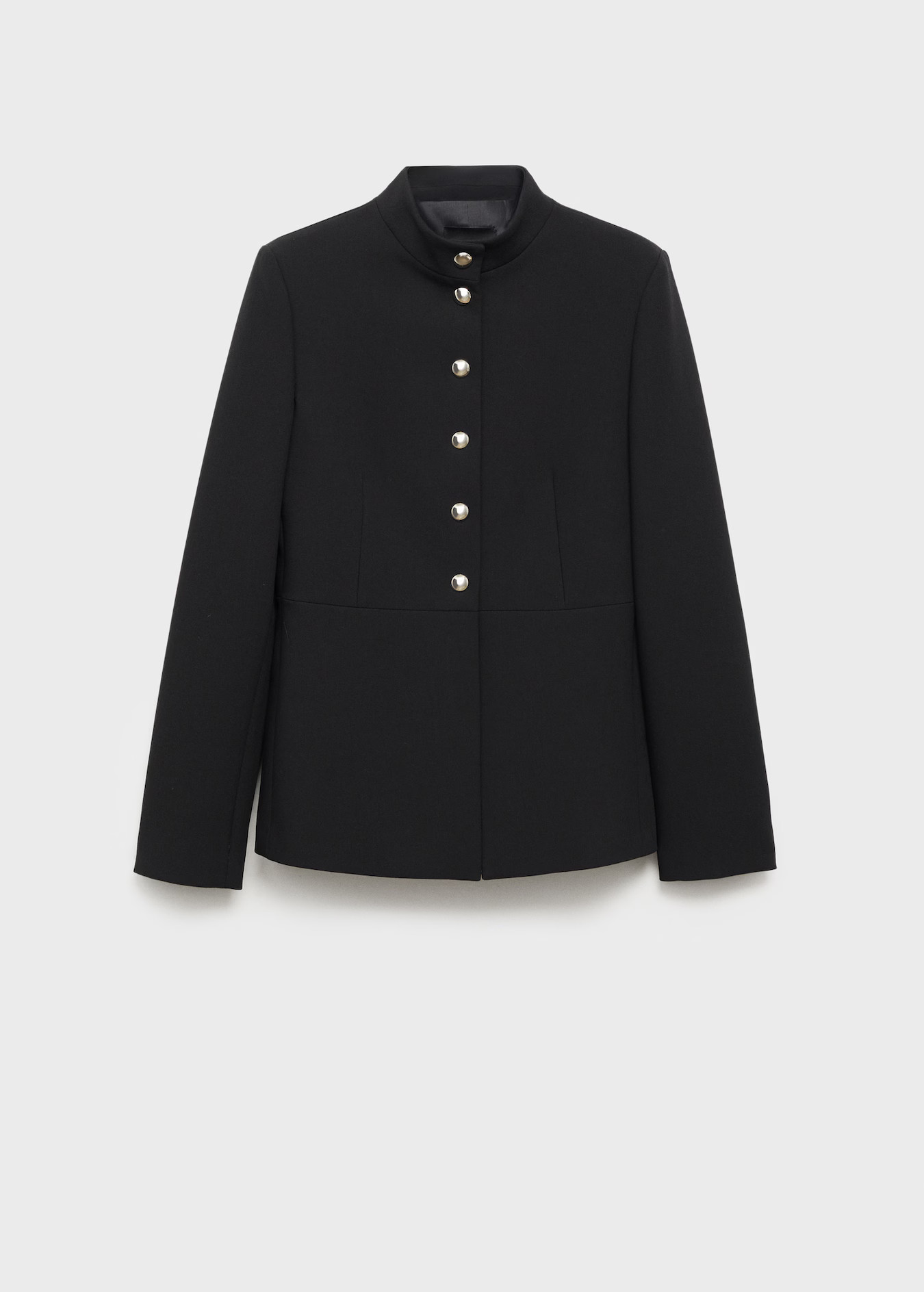 Jacket with mandarin collar and jewel buttons - Women | MANGO USA | Mango (US/MX/AU)