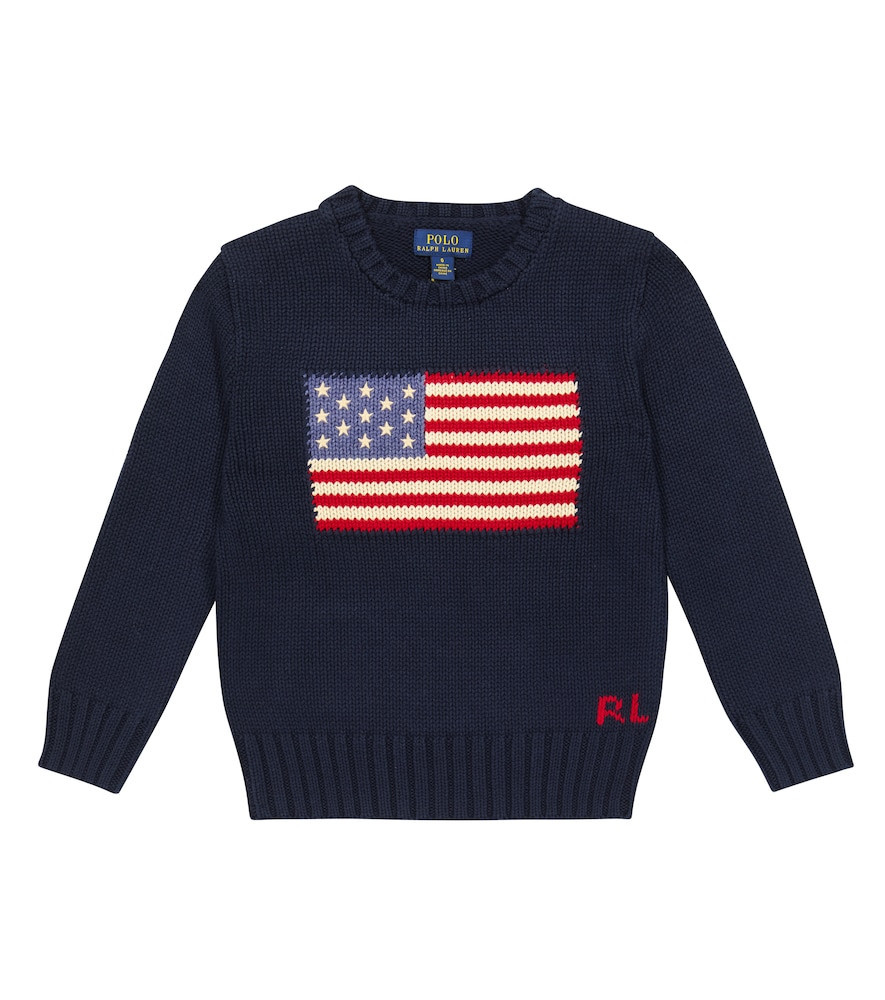 Polo Ralph Lauren Kids Pullover in cotone con intarsio | Mytheresa (IT)