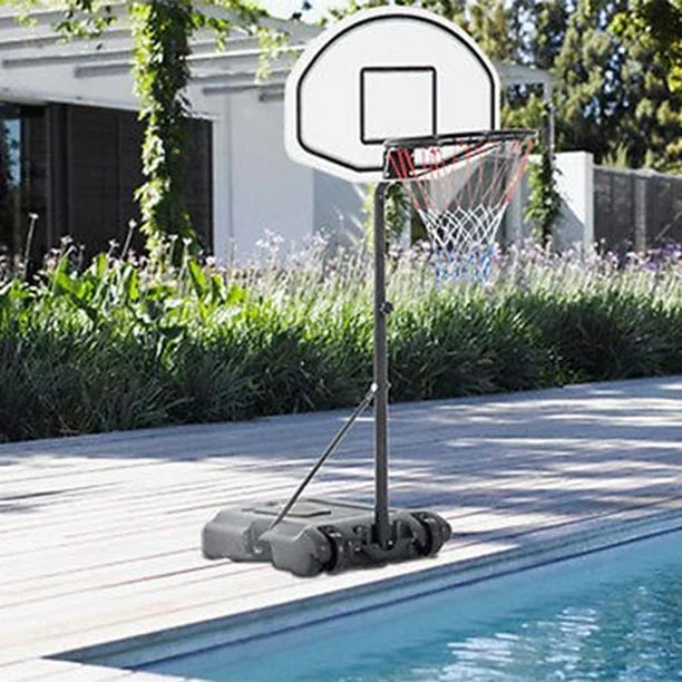Zimtown 3ft - 4ft Height Adjustable Swimming Pool Basketball Hoop, Portable Basketball Goal Stand... | Walmart (US)