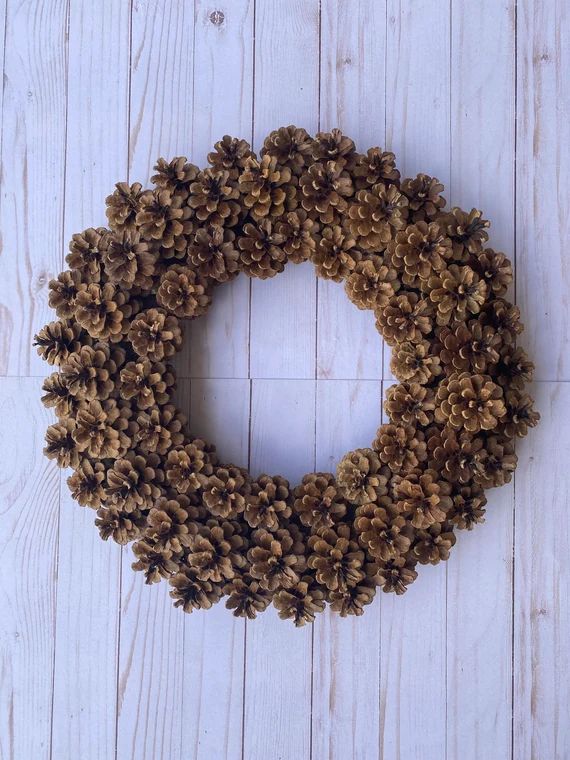 Pine Cone Wreath: Rustic/classic. Christmas Pine Cone. Natural - Etsy | Etsy (US)