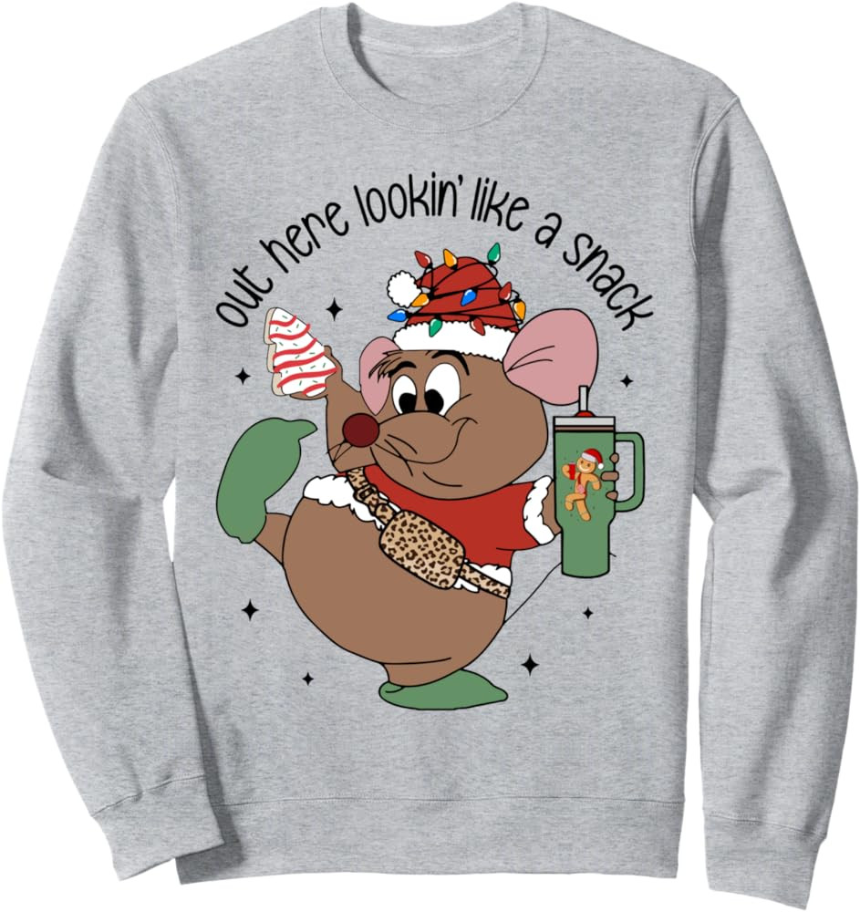 Out Here Looking Like A Snack Funny Mouse Christmas Sweatshirt | Amazon (US)